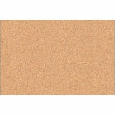 U BRANDS Cork Board, Canvas, Frameless, 36inx7/10inx24in, Natural UBR2875U0001